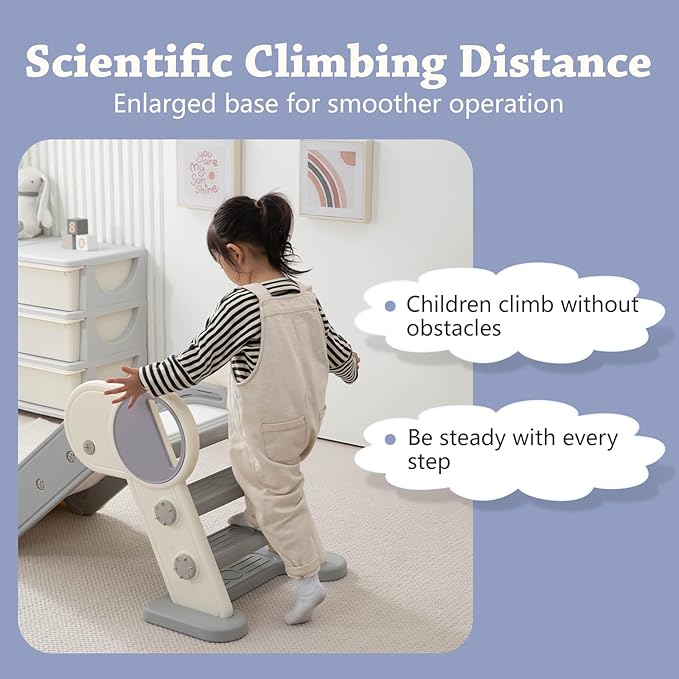 Baotree Toddler Slide,Kids Slide Playset for Toddler,Indoor Outdoor Slide Toddler Playset with Non-Slip Steps,Gift for Boys and Girls 1-2 Years (White)