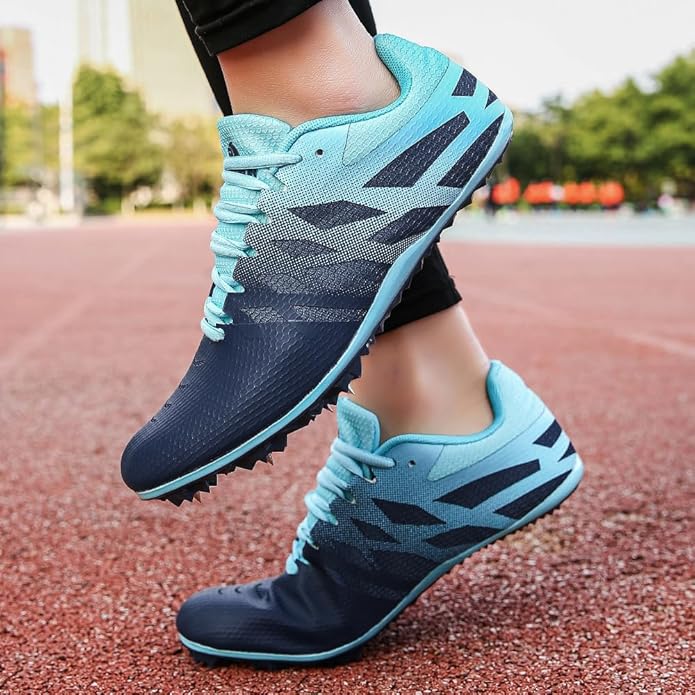 Men Women Kids Track and Field Shoes Professional 8 Spikes Running Racing Sneakers Breathable Lightweight Sprinting Shoes