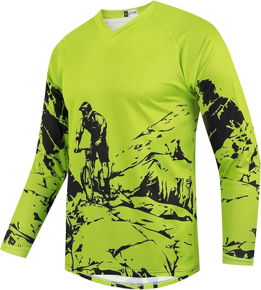 Youth Dirt Bike Jersey Kids Motocross Shirts for Boys Off Roading Long Sleeve Cycling Jerseys Childs Mountain Bicycle Shirt