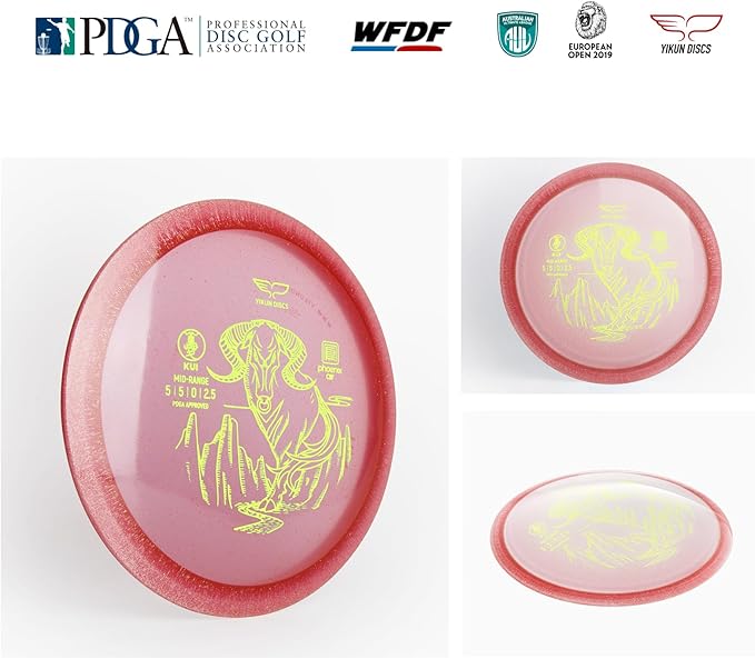 Yikun Midrange Disc Golf Disc-Overstabel Golf Mid-Range,PDGA Approved Great for Competition,Leisure and Entertainment