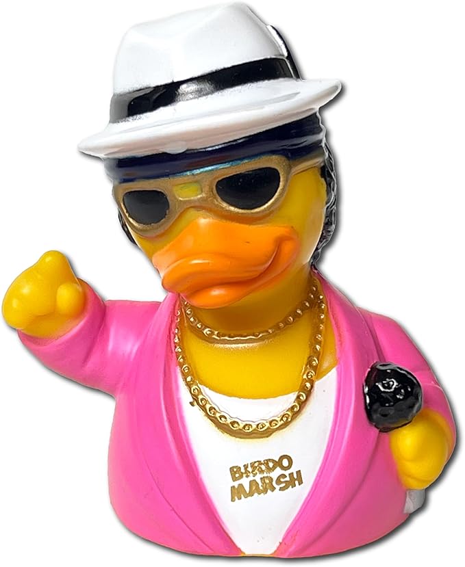 CelebriDucks - Birdo Marsh - 24K Mallard - Floating Rubber Ducks - Collectible Bath Toy Gift for Kids & Adults of All Ages