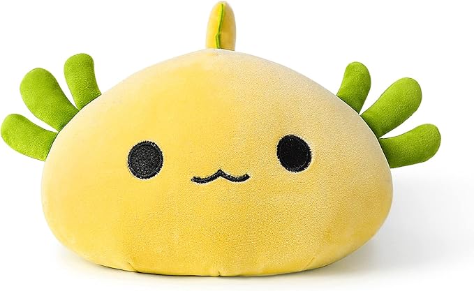 Onsoyours Cute Axolotl Plush, Soft Stuffed Animal Salamander Plush Pillow, Kawaii Plush Toy for Kids (Yellow Axolotl, 13")
