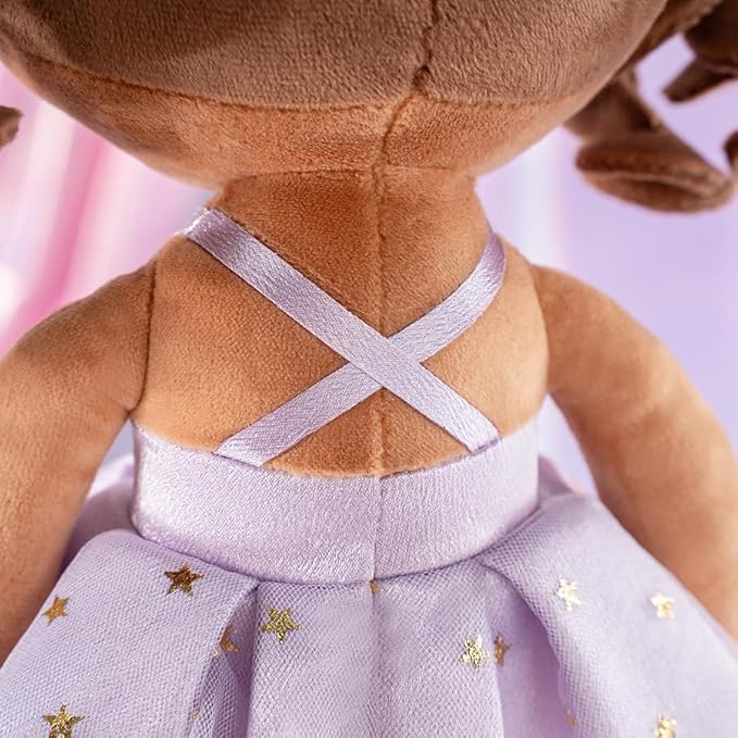 Gloveleya Personalized Ballerina Doll with Custom Name – Soft Plush Baby Girl Gift for Birthday, Christmas, Baby Shower & Keepsake – 13 Inch Lavender Ballet Girl Toy