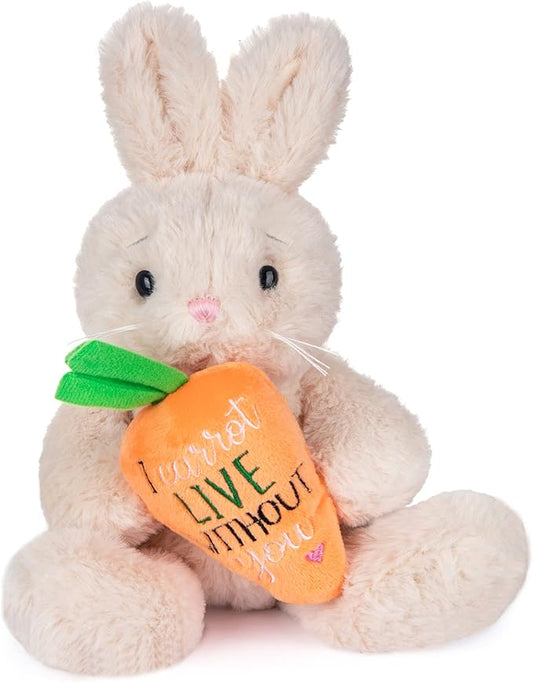My OLi Bunny Stuffed Animal - 8in Plush Bunny with Carrot Sitting Rabbit Stuffed Toy Gifts for Girls Boys Kids