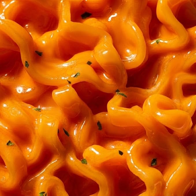 Otoki Spicy Cheesy Ramen Bowl, Mac & Cheese Meets Ramen, Spicy Chili Cheddar Flavor, Korean Instant Ramen Bowl, 3.88 oz Pack of 6