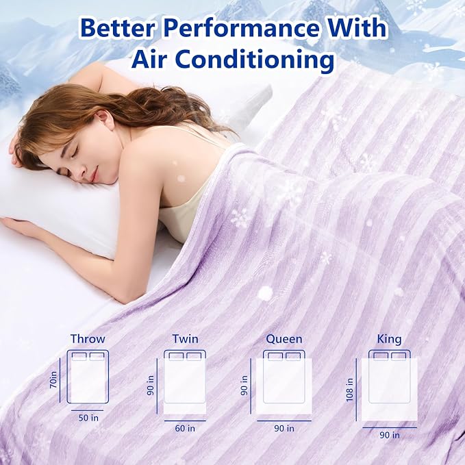 Cooling Blanket 60"x90" Summer Cooling Blanket for Hot Sleepers | Arc-Chill Q-Max >0.45 Cool Fiber, Keeps Cool for Night Sweats, Soft Lightweight Sofa Blankets for Kid Adults