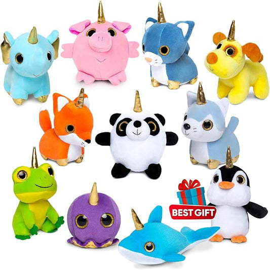 Naturally KIDS Stuffed Animal, Toddler Gifts for Boys, Girls, Plush Unicorn Toys Set 11