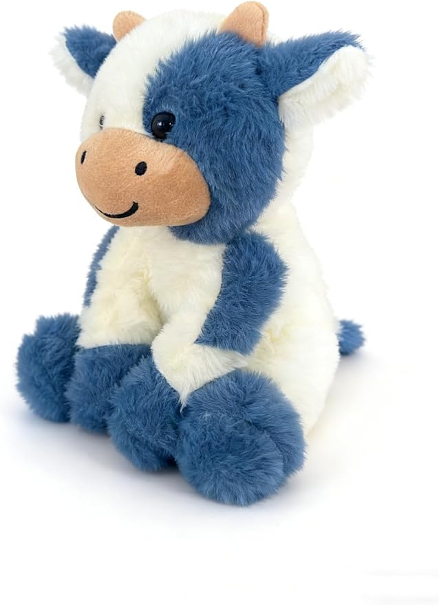 Cow Stuffed Animals Soft Plush Cute Cow Doll for Boys Girls 11.8in (zuo NIU Shen lanse 30cm)