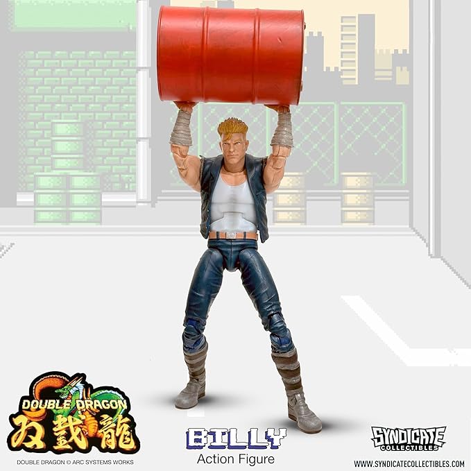 Toynk Double Dragon Billy Lee 7-Inch Deluxe Articulated Action Figure with Accessories