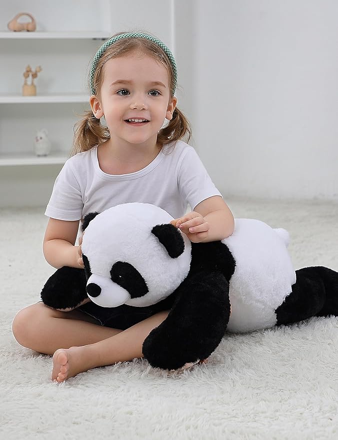 Weighted Panda Stuffed Animals 5lb, 24in Weighted Panda Bear Plush for Kids Adults Boys Girl, Cute Plushies Soft Pillow Toy for Christmas, Valentine's, Birthday Gifts