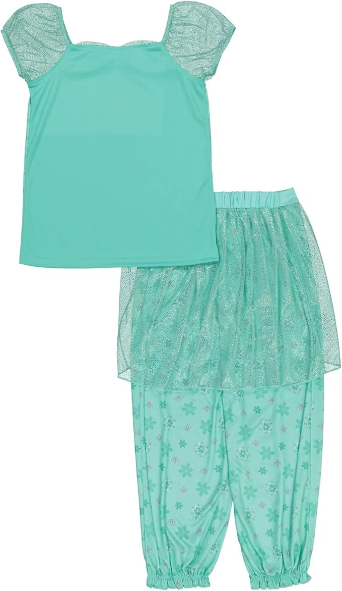 Disney Girls' Princess Dress Nightgown, Fantasy Gown, Soft & Cute Pajamas for Kids