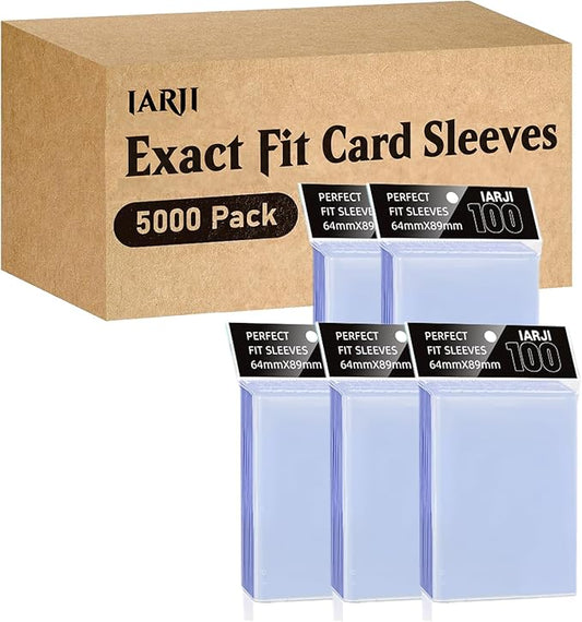 5000 Counts Perfect Fit Card Sleeves, Exact Fit Card Sleeve, Inner Sleeves for Double-Sleeving, High Clarity Trading Card Sleeve for MTG, PKM, TCG, Gaming Cards