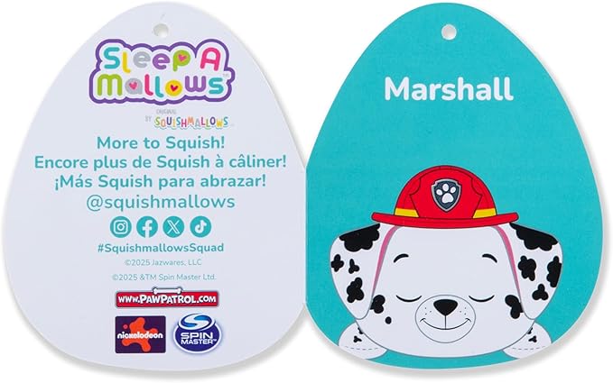 Squishmallows Original Paw Patrol 18in Marshall Sleepamallows – Ultrasoft Official Jazwares Plush (Large)