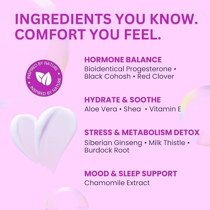Progesto+ Cream | Bioidentical Hormone Support & Synthetic Progesterone Free | For PMS & Menopausal Comfort 100g / 3.4 oz (3 Month Supply)
