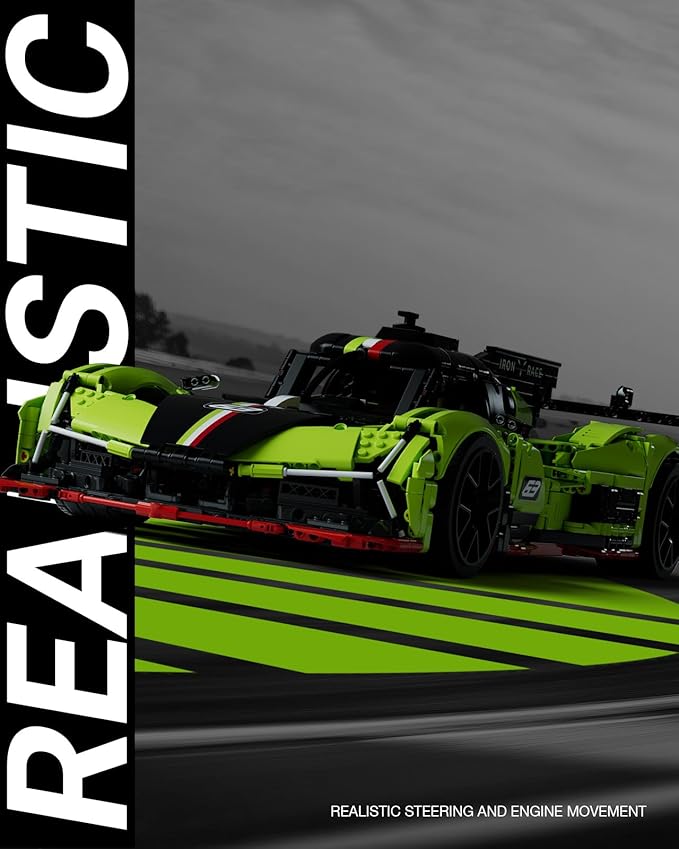 Nifeliz S63 Hypercar Model Building Set, 1:8 Scale Collectible Racing Car for Adults, Build and Display Race Car Model for Home or Office Décor, Gift for Motorsport Fans (3,699 PCS, NF10283)