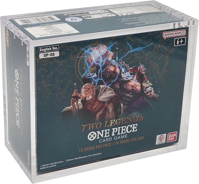One Piece Booster Box Acrylic Case - Premium UV Protected Clear Display Case for TCG One Piece Card Game USA Version | 8mm Thick Walls Strong Magnetic Closure | Protective Collector Showcase