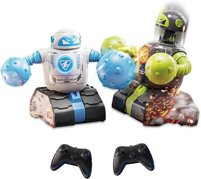 Remote Control Fighting Robots Game Set of 2, RC Ejecting Battle Bots with Light & Sound, Fun Electronic Battle Robots Toys, Christmas Birthday Gifts for Kids Boys Age 6+ Year Old
