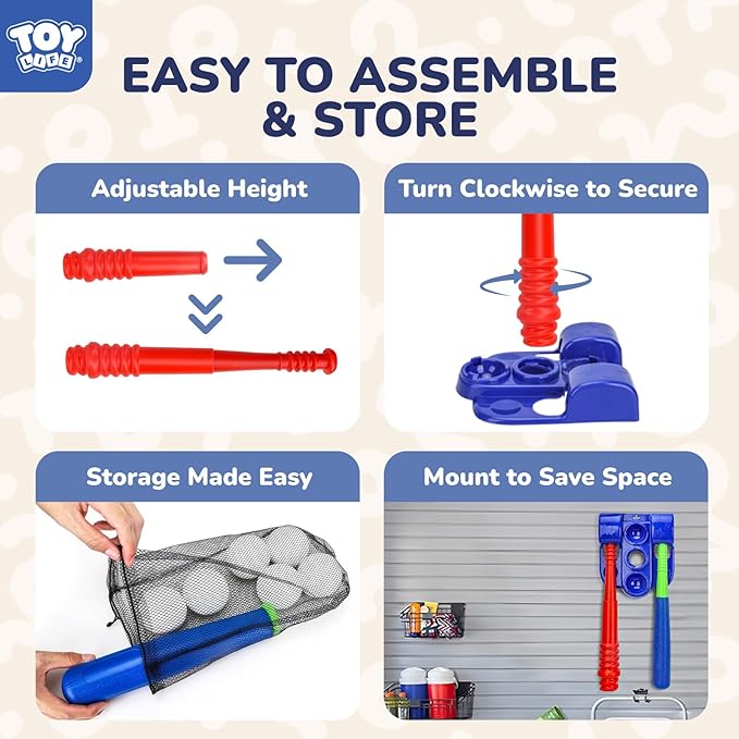 TOY Life Tball Set for Kids 3-5 5-8 Tball for Kids 5-8 Tee Bat Toddler Baseball Tee Balls Set Bat Baseball Kid T Ball Stand for Kid 3-5 T Ball Bat Outdoor Outside Door Toys