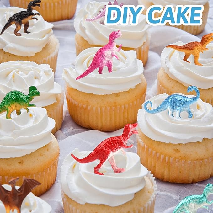 Dinosaur Figures, Plastic Mini Dinosaur Figure Set Including T-rex, Stegosaurus, Monoclonius for Party Favors, Christmas Valentines Day Gifts, 78 Pack