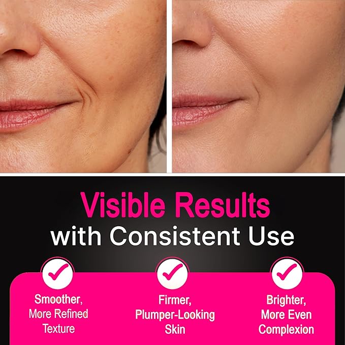 Collagen & Retinol Face Wash (2-Pack) - Outlasts 4x 16oz Bottles -Natural Concentrated Korean Formula Anti-Aging Facial Cleanser Serum Complex - Hyaluronic Acid, Peptides & Vitamin C - TSA Travel Size