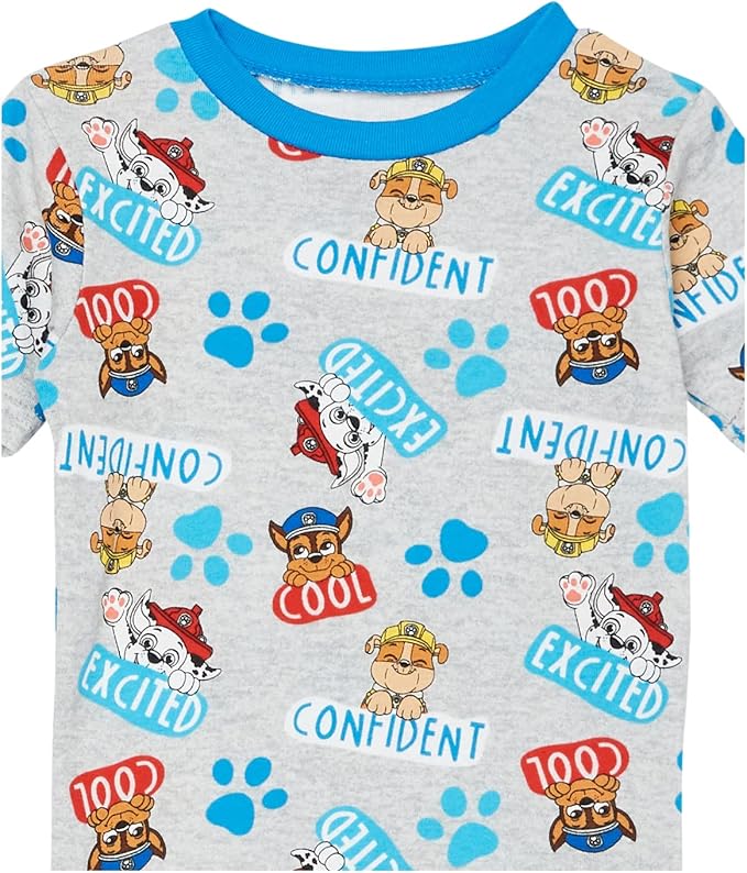 Nickelodeon Boys' Paw Patrol 6-piece Snug-fit Cotton Pajama Set, Soft & Cute for Kids