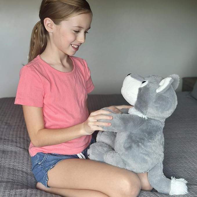 MaoGoLan Big Wolf Plush Toy 22'' Large Wolf Stuffed Animal Fluffy Wolves Stuffy for Kids Girls Boys Party Favors Christmas Valentine's Day Easter Birthday