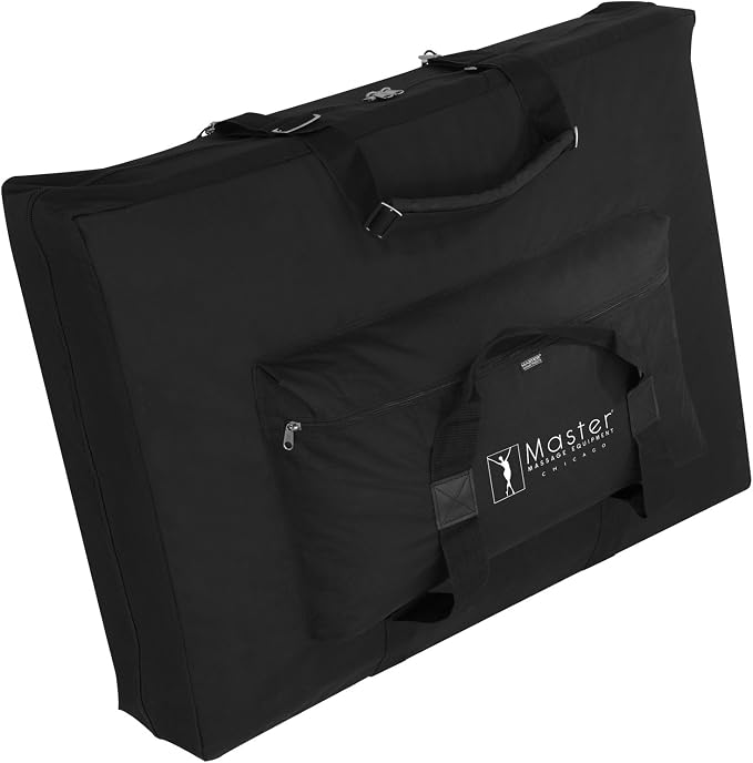 Master Massage Balboa Luster Upholstery Portable Massage Table Package, Black, 30 Inch