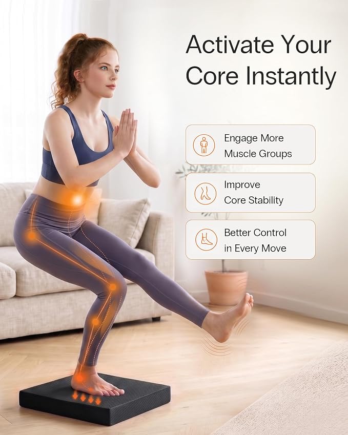 StrongTek Professional Foam Exercise Balance Pad - 15.8" x 13" x 2", High-Density TPE Foam Knee Pad, Non-Slip & Water-Resistant, for Balance Training, Physical Therapy, Yoga, and More