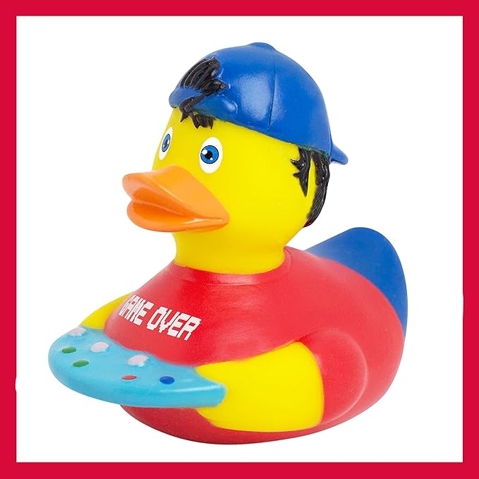 Gamer Boy Rubber Duck Bath Toy | Safe for All Ages | Collectable 100's to Choose | 3 x 3.5 x 3