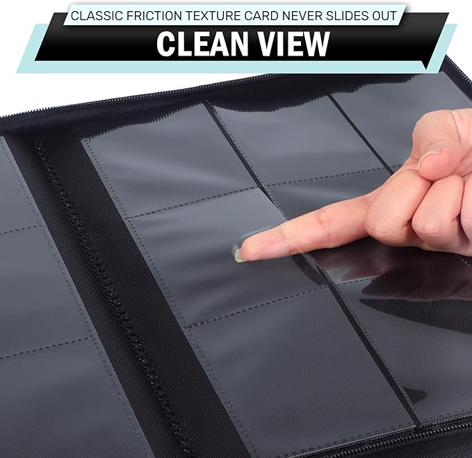 9 Pocket Card Binder, 540 Pockets Trading Card Binder, Double-sided Side Loading Collection Binder, Ringless Card Protector, Card Folder for MTG, TCG, Game Cards, Sport Cards, Teal