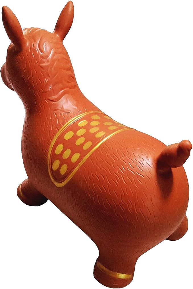 AppleRound Inflatable Ride-on Bouncy Animal Hopper – Horse, Cow or Unicorn – Kids Space Hopper Bouncer with Hand Pump – Jumping Toy for Indoor/Outdoor Play