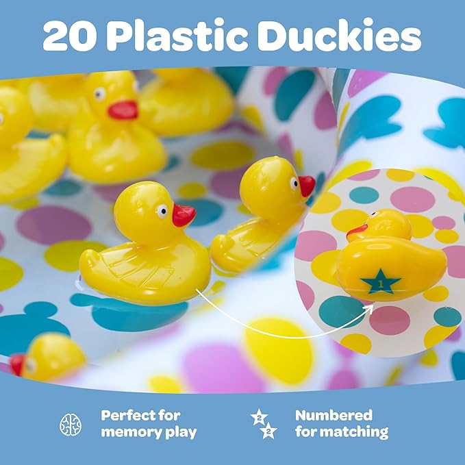 Duck Pond Matching Carnival Game, Easter Gift Outdoor Games for Kids Birthday Party Fun Activities Gift for Kids 3 4 5 6 7 8 - Outdoor Water Toy for Backyard, Beach - Memory Game, Summer Outside Toys