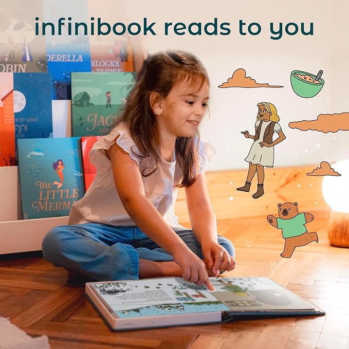 Cali’s Books Goldilocks and The Three Bears | infinibook Storytelling Toy + Reader | Read-Aloud E-Reader with Games | Recordable Interactive Storybook for Kids 3-7 | Screen-Free Educational Gift