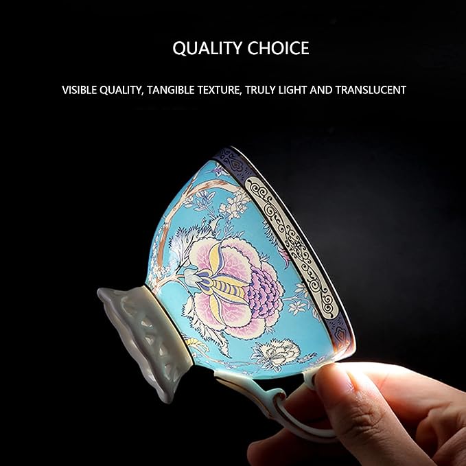 ACMLIFE Porcelain Tea Sets with 24K Gold, Vintage British English Afternoon Tea Sets for 6, Luxury Tea Sets for Women Party for Gifts Tea Sets for Adults Bone China