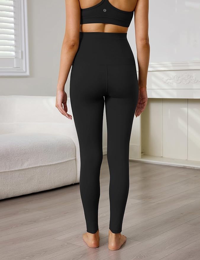 Buttergene 1 Pack Women's Maternity Leggings with Pockets Over The Belly Pregnancy Active Wear Workout Yoga Tights Pants