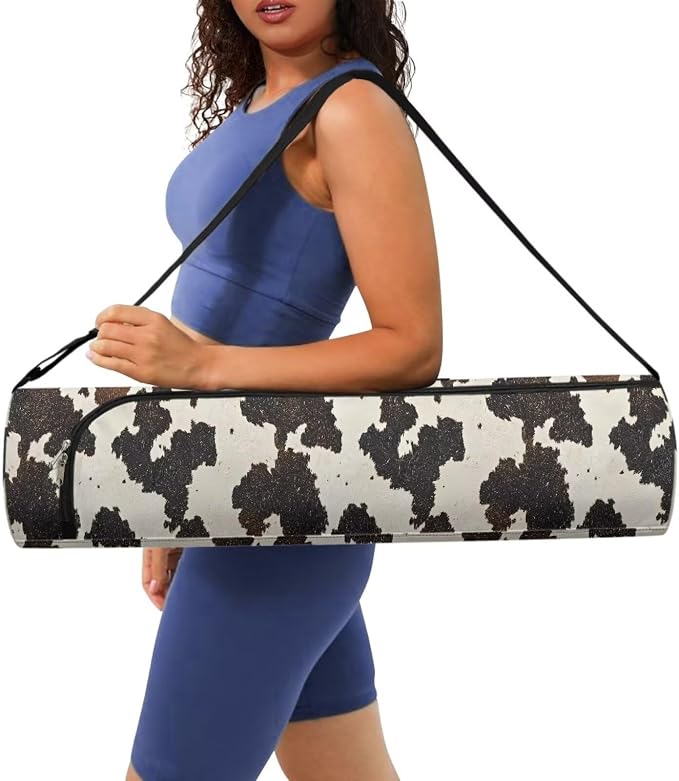 Yoga Mat Bag with Adjustable Shoulder Strap and Handle Zipper, 30in Wide x 6.3in Diameter for Yoga Mat Storage