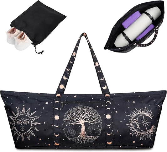 Yoga Mat Bag Yoga Mat Carrier with Shoes Compartment & Wet Pocket Pilates Bag with Zipper Pockets & Yoga Mat Holder Strap Yoga Bags and Carriers Fits All Your Stuff