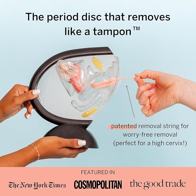 Pixie Menstrual Disc for Feminine Care - Ranked 1 for Best Tampon Alternative Period Disc - 100% Medical-Grade Silicone - Removes Like a Tampon - Wear 12 Hours - Capacity of 5 Tampons (Plum, Medium)