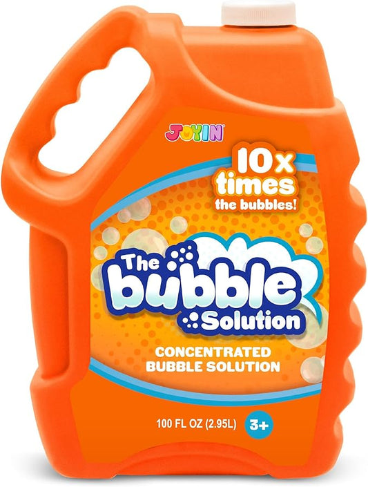 JOYIN 100 Oz Concentrated Bubble Solution (up to 8 Gallon) for Large Party in Summer Celebrations, Party Favor, Bubble Summer Toy, Classroom Prizes, Easter (Orange)