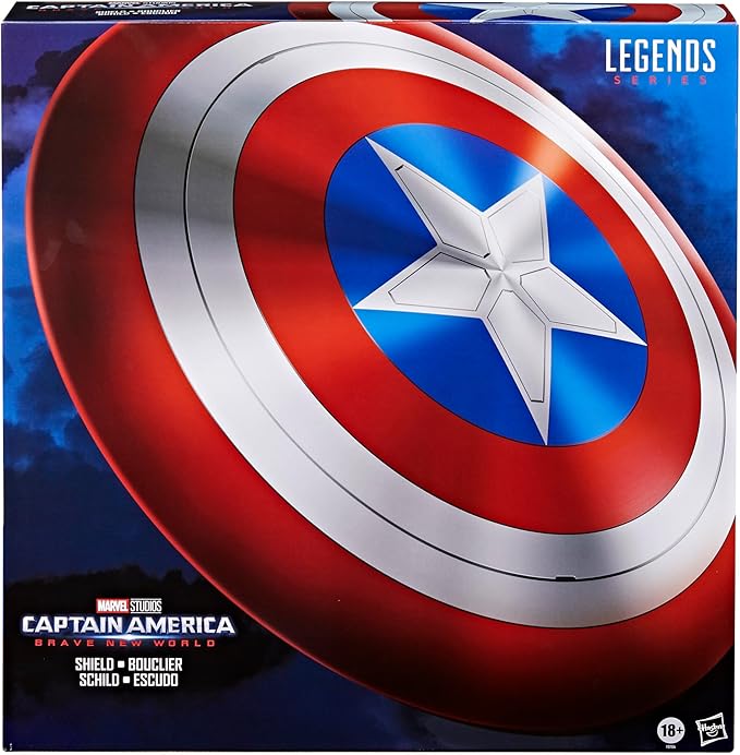 Marvel Legends Series Captain America Shield, Captain America: Brave New World Collectible Adult Premium Roleplay Item