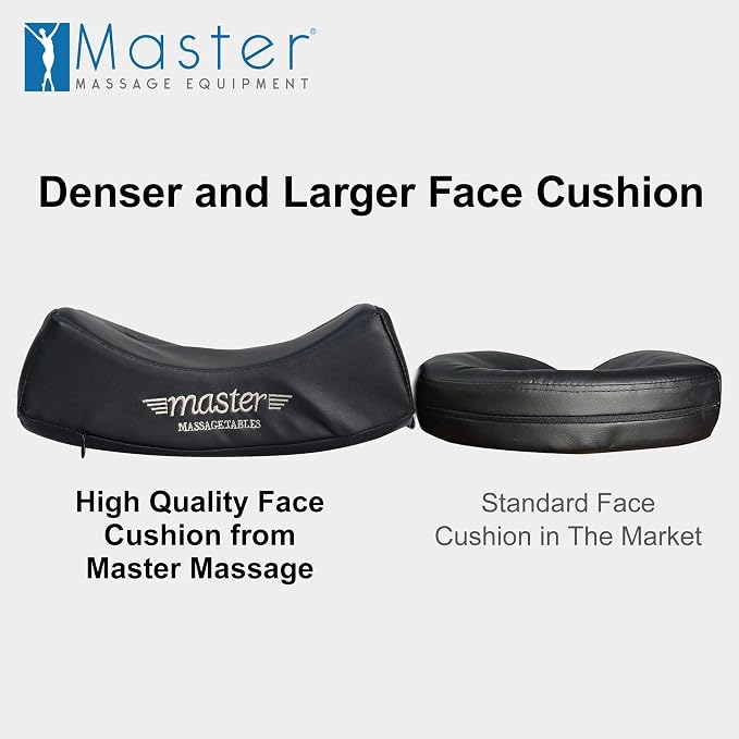 Master Massage 31" Montclair Pro Portable Massage Table with Music Master Crescent Round High Fidelity Sound Face Cradle Cushion, Memory Foam Cushioning, Shiatsu Cable Release, Facial Bed