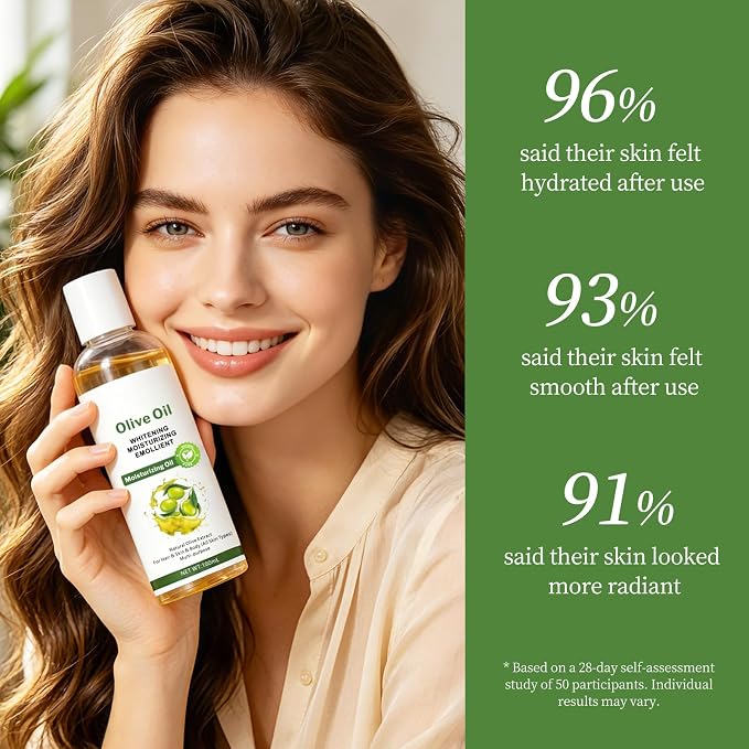 Antioxidant Face & Body Oil with Olive, Jojoba, and Macadamia Oils - Hydrating Dry Oil Blend with Squalane and Sunflower Seed Oil, Natural Vitamin-Rich Moisturizer for All Skin Types, 3.38 fl oz