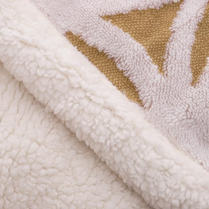 LOMAO Sherpa Fleece Blanket Gifts for Mom Dad Cozy Soft Throw Blanket for Women Men Birthday Gifts Dual Sided Couch Sofa Bed Blanket (Khaki, 51"x63")
