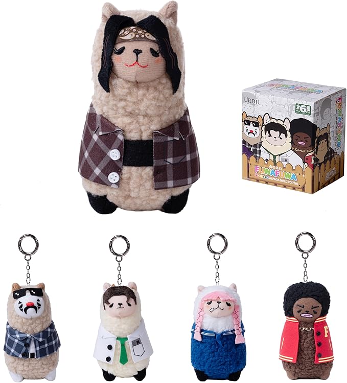 Urdu Blind Box,Alpaca Wild Youth Series Plush Keychain Blind Box Figures,Random Design Action Figures Collectible Toys Home Decorations, Holiday Birthday Gifts,Single Box