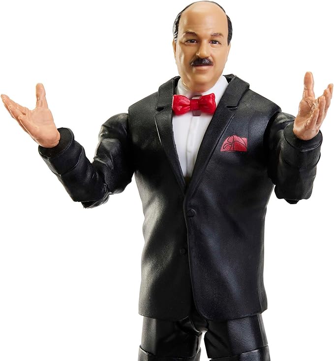 Mattel WWE "Macho King" Randy Savage WrestleMania Elite Collection Action Figure Accessory & "Mean" Gene Okerlund Build-A-Figure Parts, 6-inch