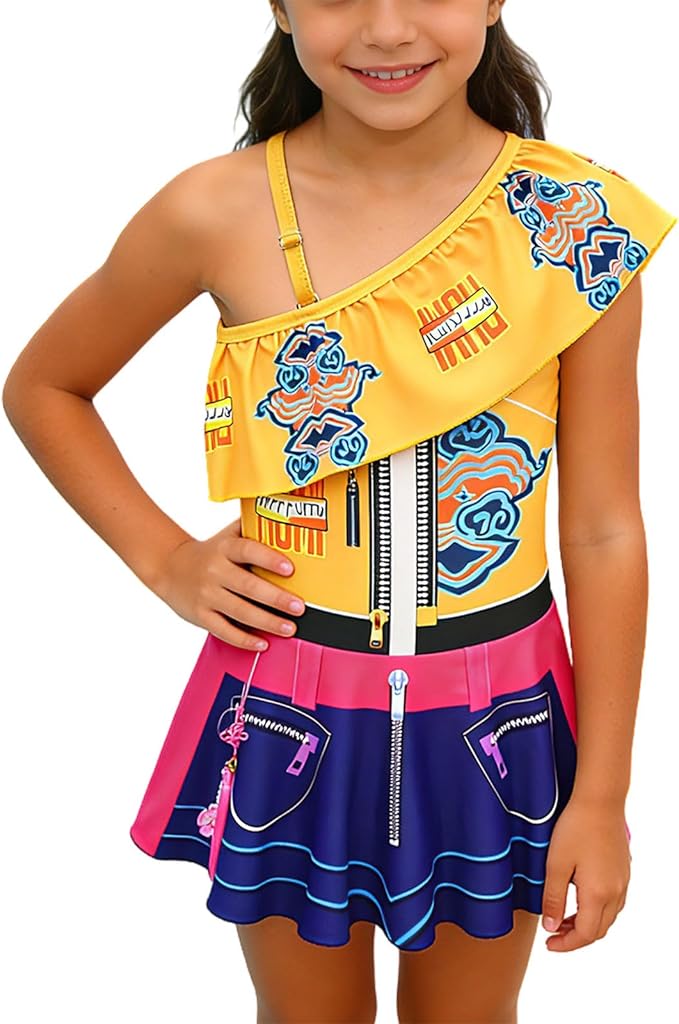 One Piece Swimsuit for Girls Demon Hunter Merch Costume Swimwear for Kids Bathing Suit