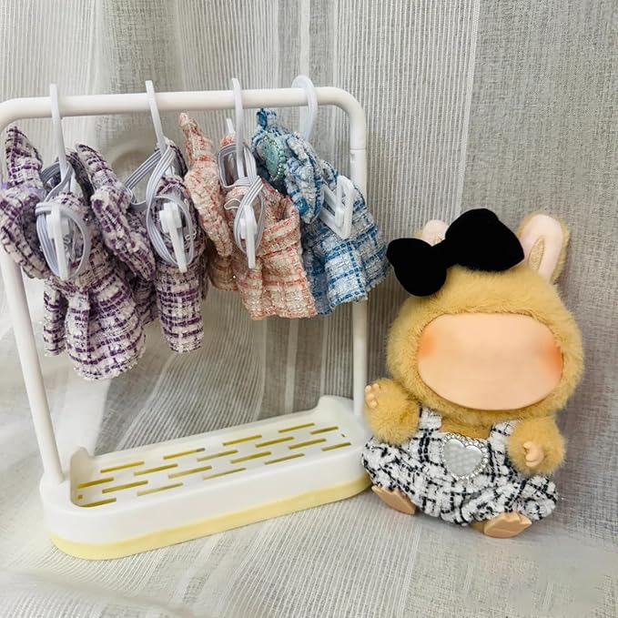 Clothes Fit for 17CM Doll, Fashion Doll Clothes Outfit Set Cute Theme Designer Toys Dress Accessories for Collector Fans Display (M Black Set)