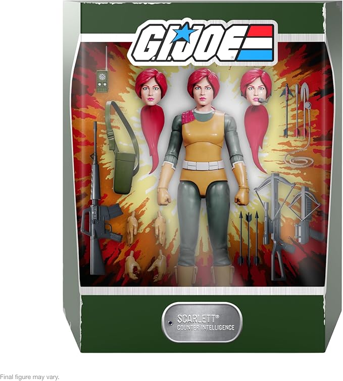 Super7 ULTIMATES! G.I. Joe Scarlett - 7" G.I. Joe Action Figure with Accessories Classic Cartoon Collectibles and Retro Toys