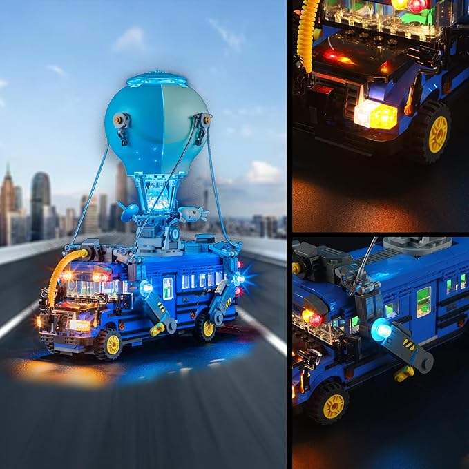 Vaodest LED Light for Lego Battle Bus 77073 Set,Design and Configuration Compatible with Model 77073(LED Light Only, Not Building Block Kit)