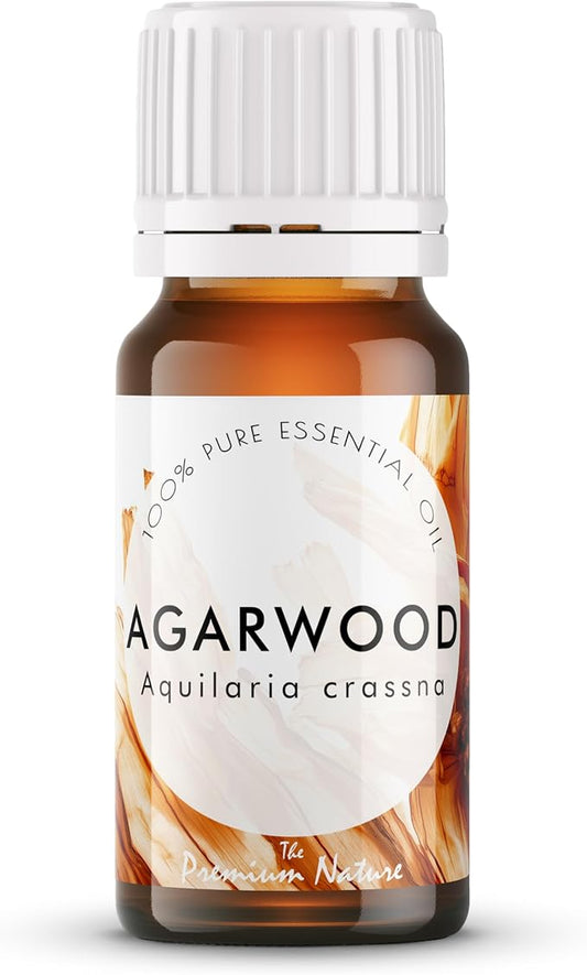Agarwood Essential Oil for Diffusers, Skin & Massage | 100% Natural Oud Oil | Warm & Ambery Scent – Perfect for Candle Making & DIY, 10ML